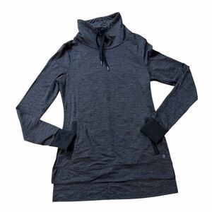 Apana Gray Cowl Neck Pullover with Front Pockets